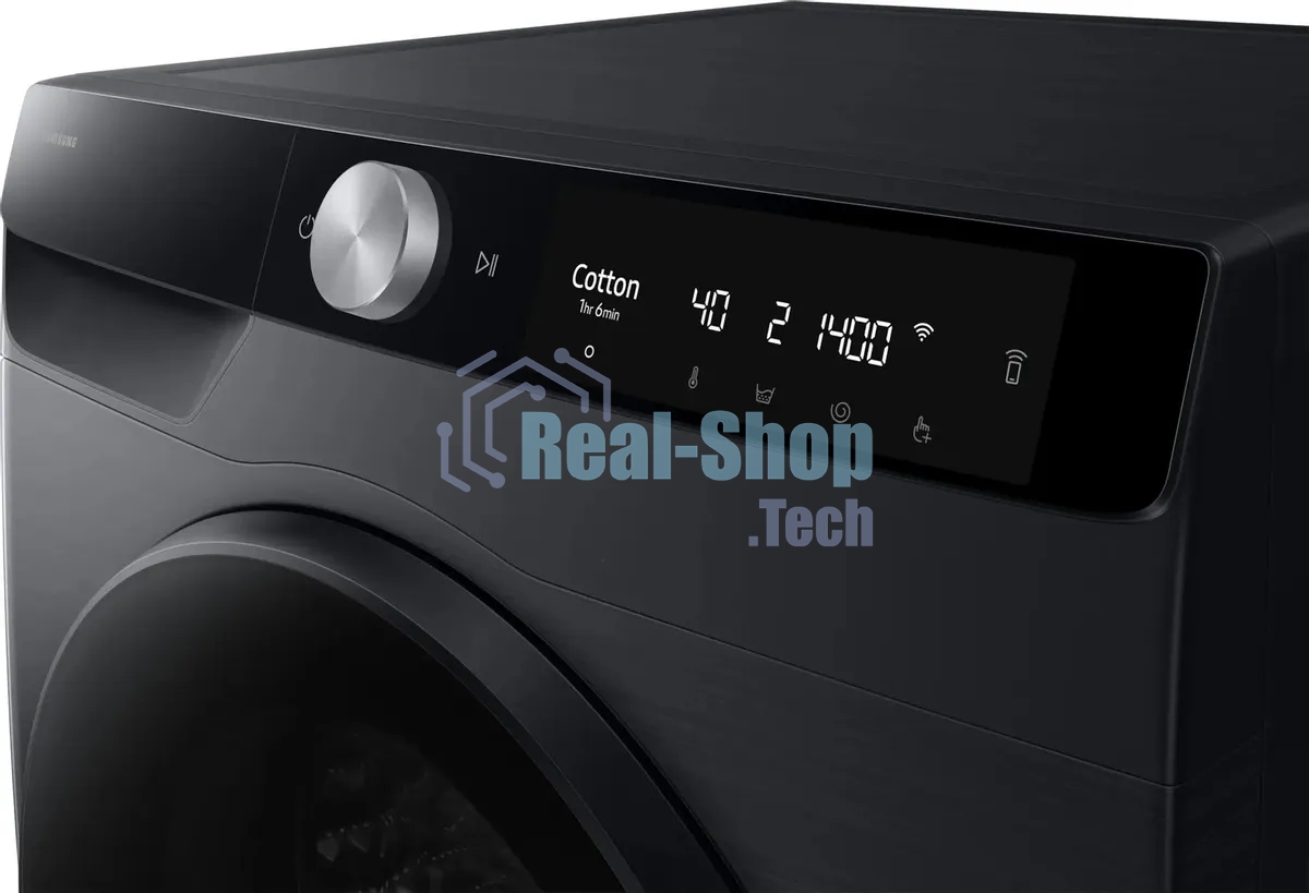 Стирально-сушильная машина Samsung WD11DG6B85BBLP черный, загрузка фронтальная 11 кг, 1400 об/мин, класс: A