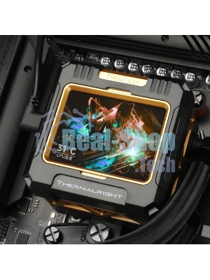Система жидкостного охлаждения Thermalright Frozen Warframe 360 ARGB Soc-AM5/AM4/1200/1700/1851 черный 4-pin 29.8dB Al LCD Ret (F-WFRAME-360-BL-ARGB)