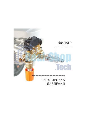 Мойка высокого давления Bort KEX-2800 2500 Вт, максимальное давление 125 бар, рабочее давление 105 бар, 12 л/мин, 23 кг, набор аксессуаров 10шт
