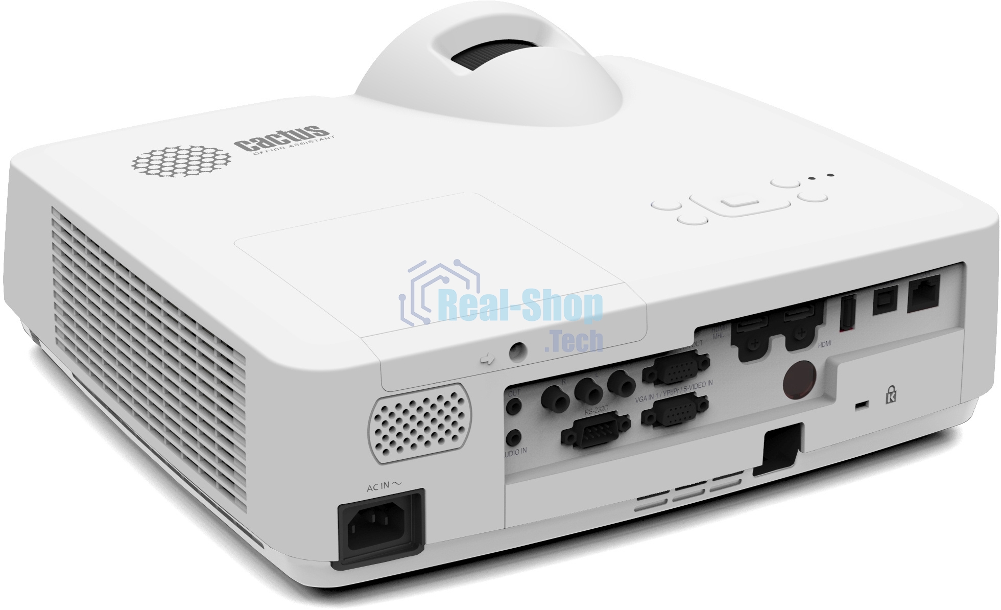 Проектор Cactus Bright CS-V2.WT 3LCD 4400Lm ANSI (1024x768) 30000:1 ресурс лампы:10000часов 1xUSB typeA 1xUSB typeB 2xHDMI 4кг