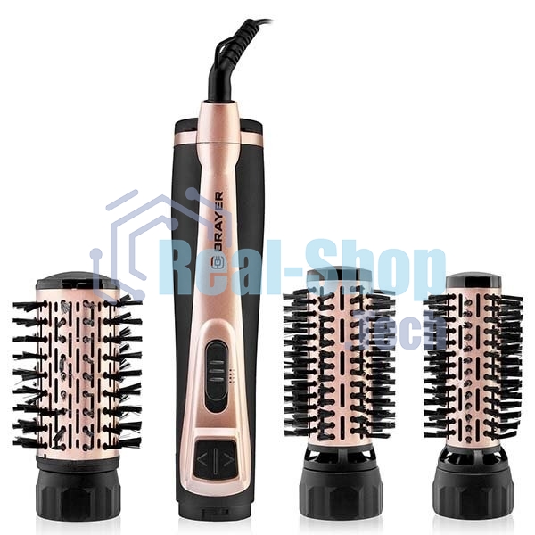 Фен-щётка BRAYER BR3100 черный/золотистый, 1000 Вт, 35/40/50 мм