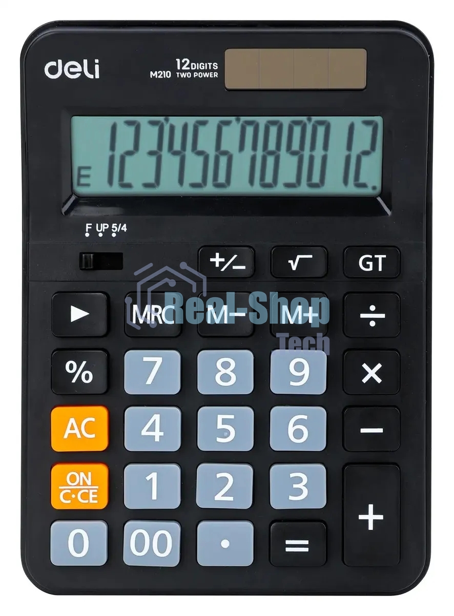 Калькулятор настольный Deli EM210 черный 12-разр.
