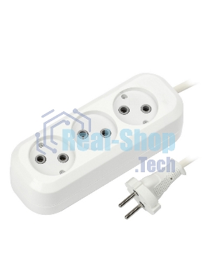 Удлинитель бытовой Smartbuy (SBE-10-3-05-N) 3 гнз х 5,0 м (10А/2.2 кВт, ПВС 2х1.0)