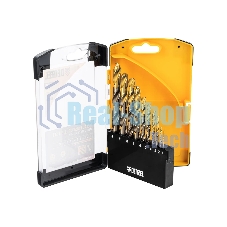 Набор сверл по металлу Denzel 1-10 мм, Р6М5К8-TiN, Golden Tip, 10 шт 723005