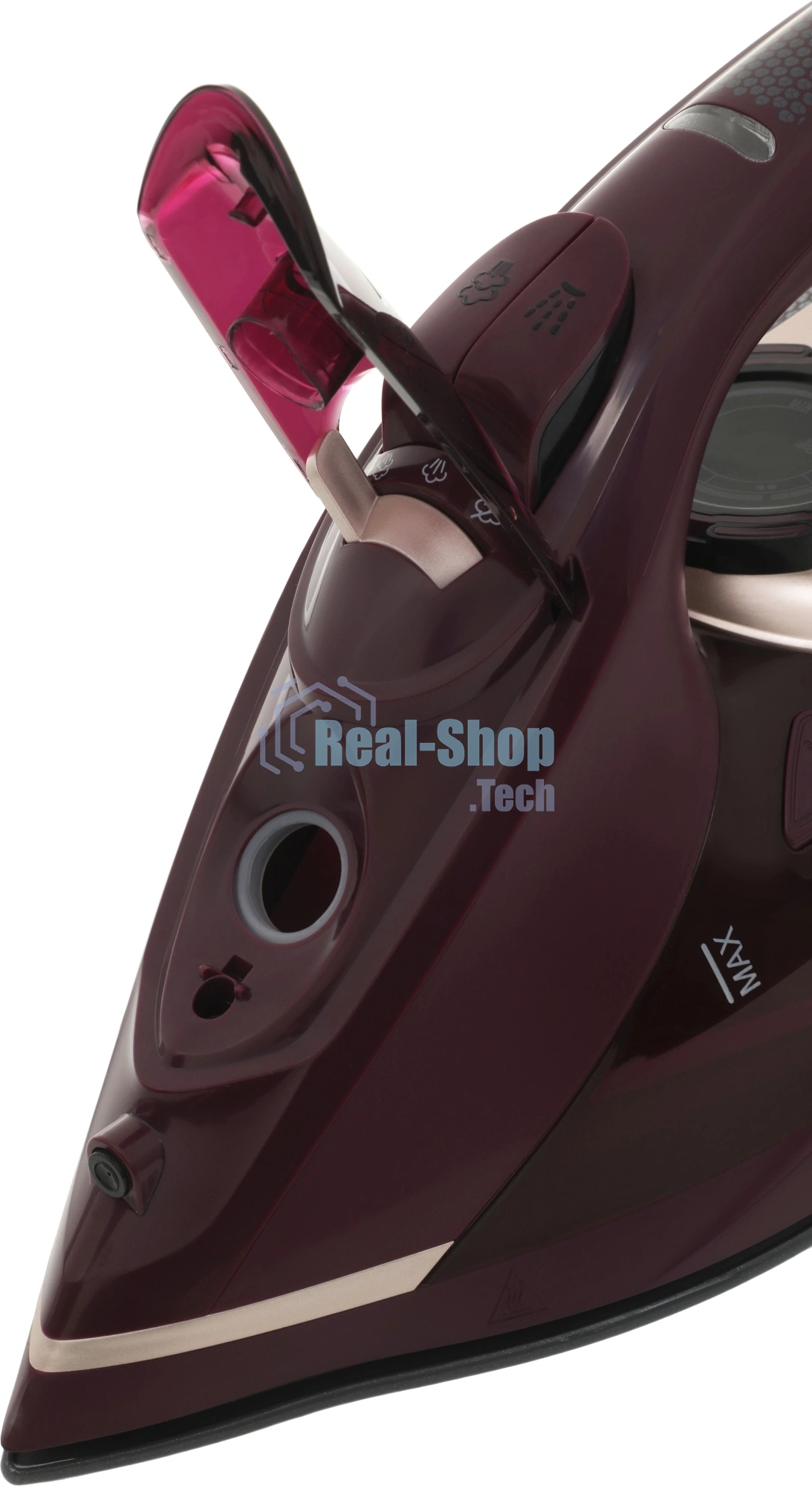 Утюг Vitek VT-IRN1204 бордовый, 2400 Вт, 23 г/мин, 150 г/мин, 450 мл