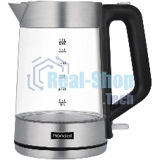 Чайник электрический Rondell RDE-1008 1.7л. 2200Вт прозрачный корпус: стекло