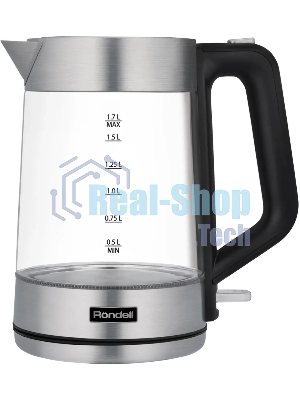 Чайник электрический Rondell RDE-1008 1.7л. 2200Вт прозрачный корпус: стекло