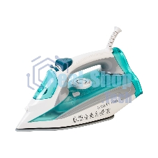 Утюг Galaxy Line GL 6127, бирюзовый, паровой, 2200 Вт, постоянный пар 50 г/мин, паровой удар 170 г/мин, функции: самоочистка, антикапля, антинакипь, функция увлажнения, вертикальное отпаривание, защита от перегрева, индикатор нагрева, керамическое покрыти