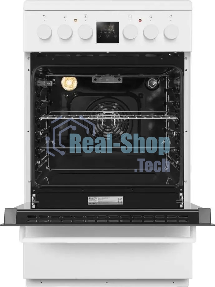 Плита электрическая Maunfeld MEC57CW08TD белый, конфорок 4 шт, духовка 59 л, 50 см x 85 см x 60 см