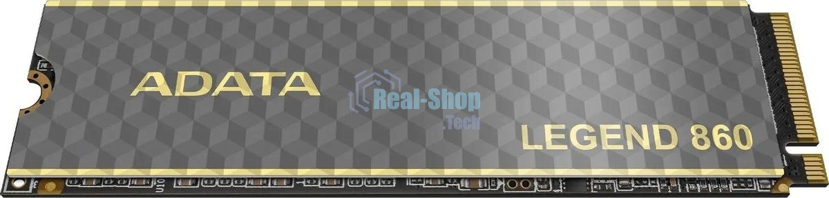 Накопитель SSD ADATA LEGEND 860, 500Gb, PCIe 4.0 x4, M.2 2280, NVMe, R/W 5000/3000, с радиатором