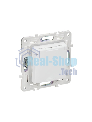 Розетка 1-м SKANDY 16А IP44 с заземл. защ. штроки с крышкой SK-R11W арктич. бел. IEK SK-R16-16-44-K01