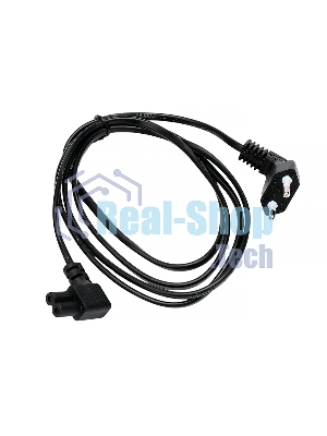 Кабель питания Cablexpert PC-184A-VDE-1.8M CEE 7/16-C7, 2x0.75мм2, 2.5А, VDE, угл.разъемы, 1.8м, черный, пакет