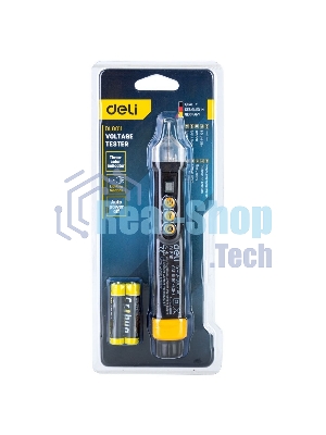 Бесконтактный детектор напряжения Deli DL8011 (12-1000В, батарейки в комплекте)