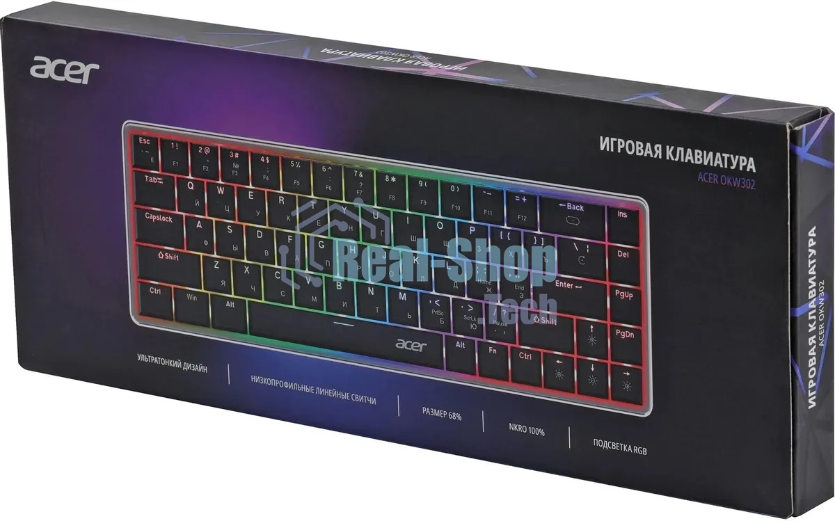 Клавиатура проводная Acer OKW302 (ZL.KBDCC.01C), USB, серебристый