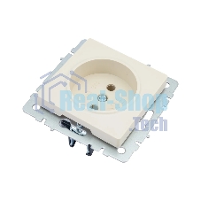 Розетка 1-местная IEK BRITE РС10-1-0-БрКр (BR-R10-10-K10) 10А, без заземления, без защитных шторок, бежевый