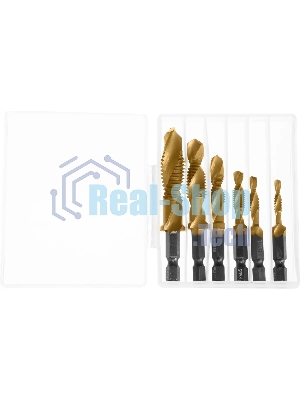 Набор сверл-метчиков Denzel М4-М12, Р6М5