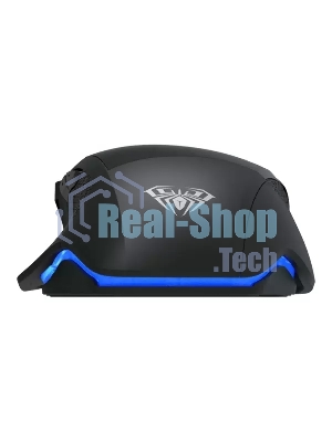 Мышь проводная AULA S12 черный, 2400 dpi, USB, кнопки - 7