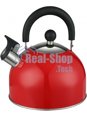 Чайник для плиты HITT H01023/1 Rondo Plus 2,5 л со св., капсул. дно, красный Л6115