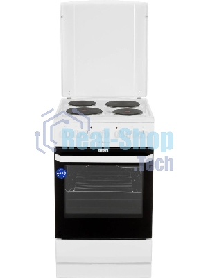 Плита электрическая Hansa FCEW54109 белый, конфорок 4 шт, духовка 65 л, 50 см x 85 см x 60 см