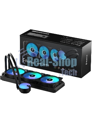 Система жидкостного охлаждения для ПК/Water Cooling System Fractal Design Lumen S36 V2 RGB (200W, 360mm, Black, ARGB/Fans: 3x120mm, 56CFM, 33.2dBA, 2000RPM/Pump height 67mm, 22dBA, 4000RPM, Rad thickness 27mm/S: 1851, 1700, 1200, 115X, 2011, 2066, AM5, AM4)