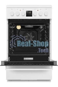 Плита электрическая Maunfeld MEC57CW08TD белый, конфорок 4 шт, духовка 59 л, 50 см x 85 см x 60 см