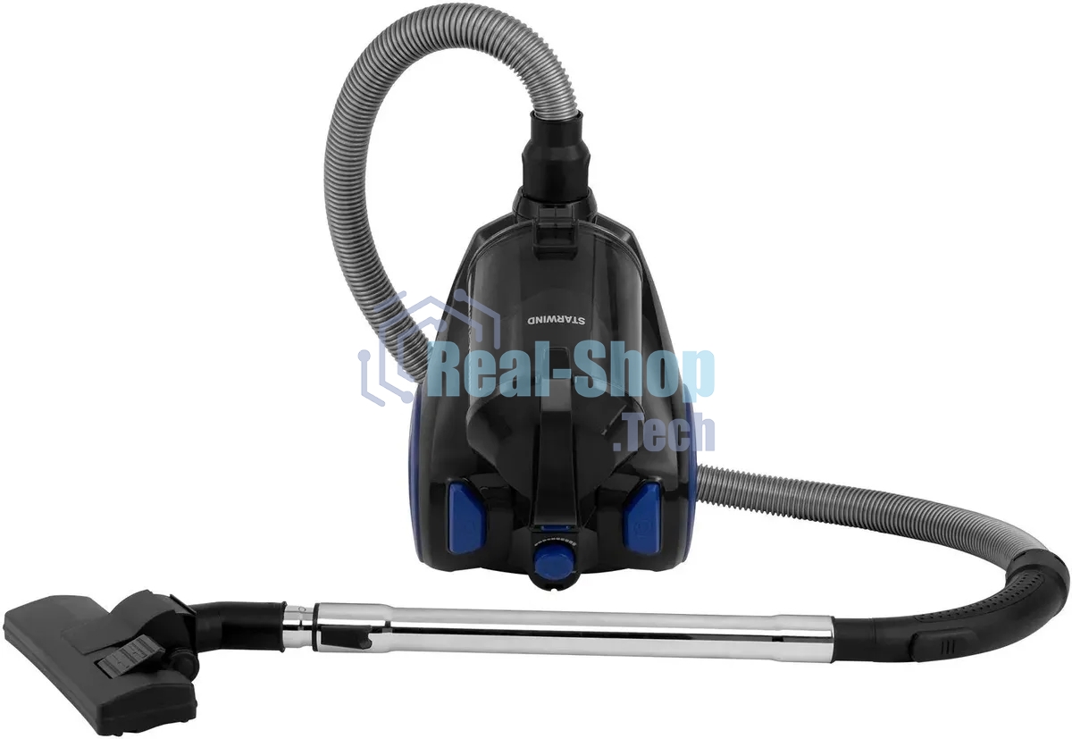 Пылесос Starwind SCV2555 черный/синий, 400/2500 Вт, уборка сухая, пылесборник контейнер 3 л