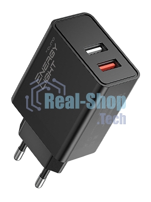 Сетевое зарядное устройство Qumo Energy light (Charger 0054) 18W, 2USB (USB 2.4A + QC3.0)
