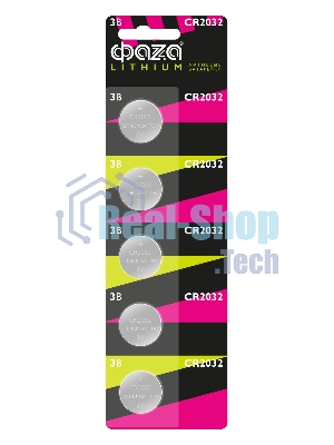 Элемент питания литиевый CR2032 BL-5 (уп.5шт) ФАZА 4895205003217, 3 В