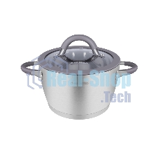 Кастрюля Maunfeld Leona MF20LN01CR из нержавеющей стали со стеклянной крышкой, 16 см, 1,7 л.