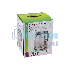 Чайник электрический Homestar HS-1046 1,5 л, стекло/пластик, черный
