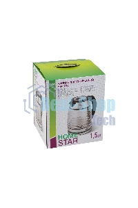 Чайник электрический Homestar HS-1046 1,5 л, стекло/пластик, черный