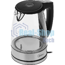 Чайник электрический Midea MK-8019, мощность 2200 Вт, объем 1.7 л, цифровой дисплей, регулировка температуры нагрева, 6 режимов нагрева, поддержание температуры, подсветка