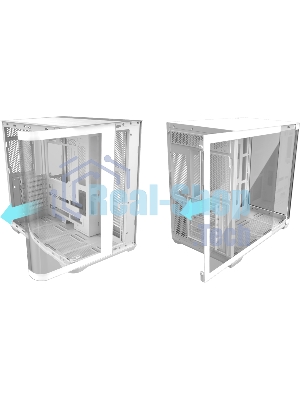 Корпус без блока питания Raijintek ATREUS BT7, Midi-Tower, TG, 7x120мм ARGB, 2xUSB-A 3.0 + 1xUSB Type-C , E-ATX, ATX, mATX, mITX White