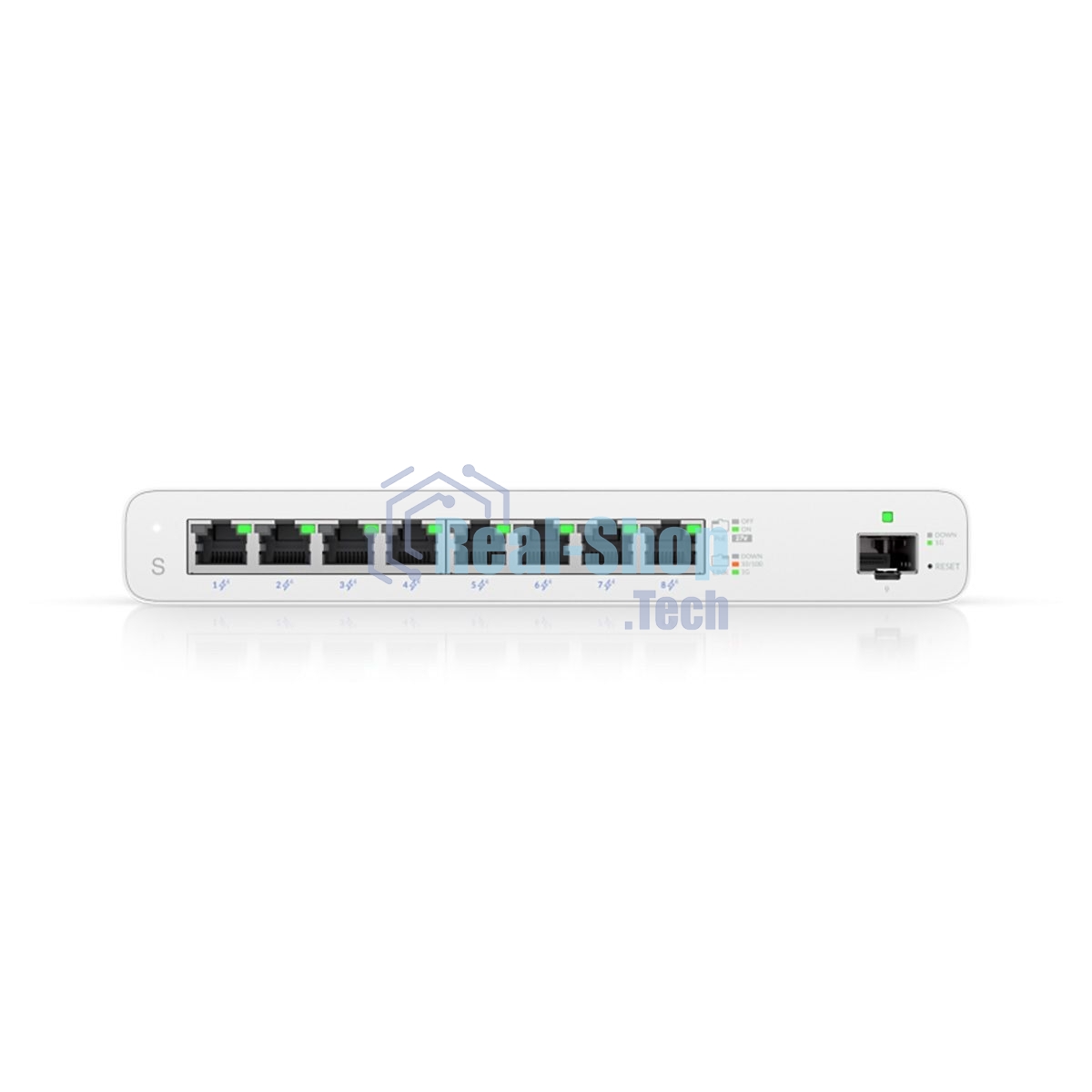 Коммутатор UISP Switch UISP-S PoE-коммутатор, 8х 1G RJ45, 1х SFP, раздача 110 Вт