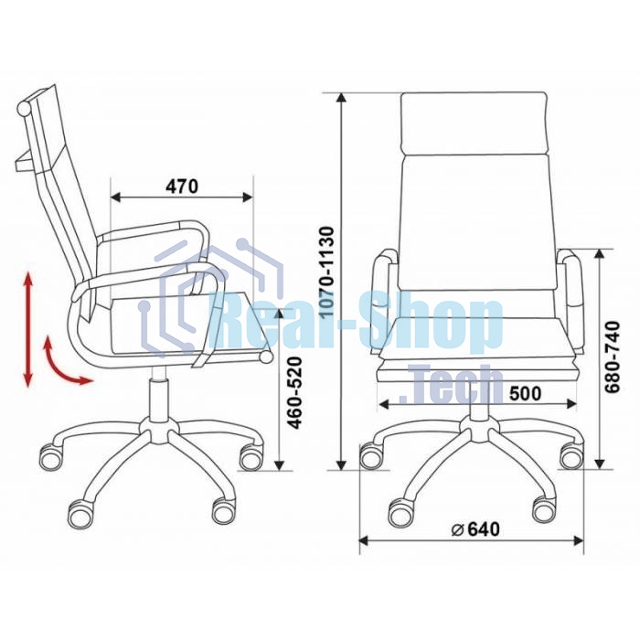 Кресло руководителя Бюрократ CH-993/brown коричневый, искусственная кожа, крестовина хромированная