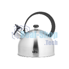 Чайник для плиты Lara LR00-65, нержавейка, матовый, 2,5 л, индукце капс дно, нейлон.ручка