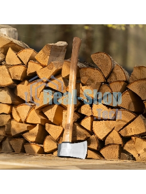 Топор кованый Denzel 1360 г, американский тип, буковая рукоятка, 700 мм, EFP