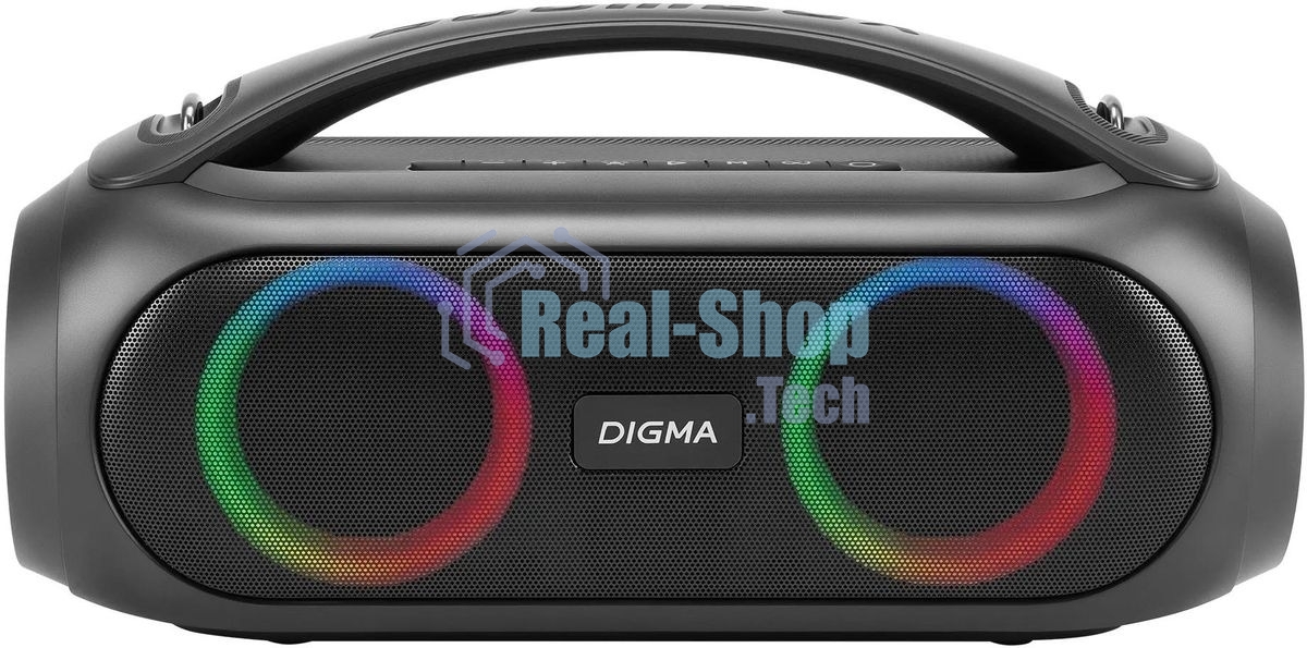 Колонка портативная Digma D-PS1530 черный/черный 50W 2.1 BT 10м 3000mAh