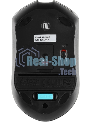 Мышь беспроводная A4Tech V-Track G3-200NS черный, 1200 dpi, радиоканал, USB, кнопки - 3