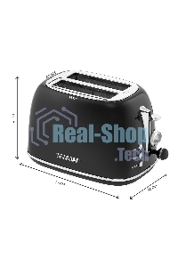 Тостер Galaxy Line GL 2920, магия черного, металл, 900 Вт, 6 степеней поджарки