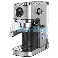 Кофеварка рожковая Korting KCM 1001 EX нержавеющая сталь, молотый, 1.2 л, 1350 Вт, 20 бар