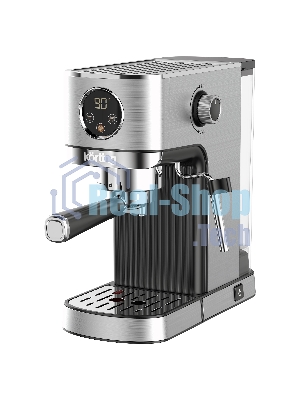 Кофеварка рожковая Korting KCM 1001 EX нержавеющая сталь, молотый, 1.2 л, 1350 Вт, 20 бар