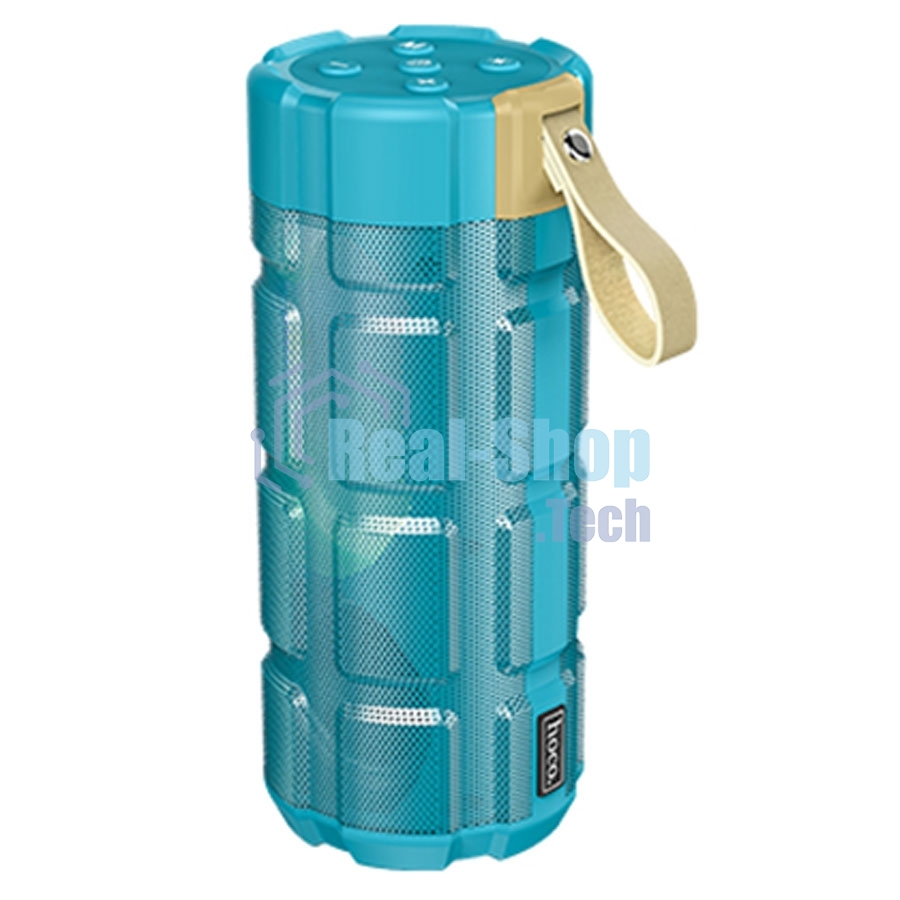 Портативная колонка HOCO HC7 синий павлин LED подсветка