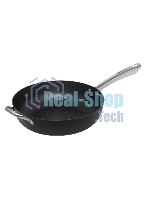 Глубокая сковорода Maunfeld HOWARD MDP30LCL15 из облегченного чугуна со стеклянной крышкой, 30 см