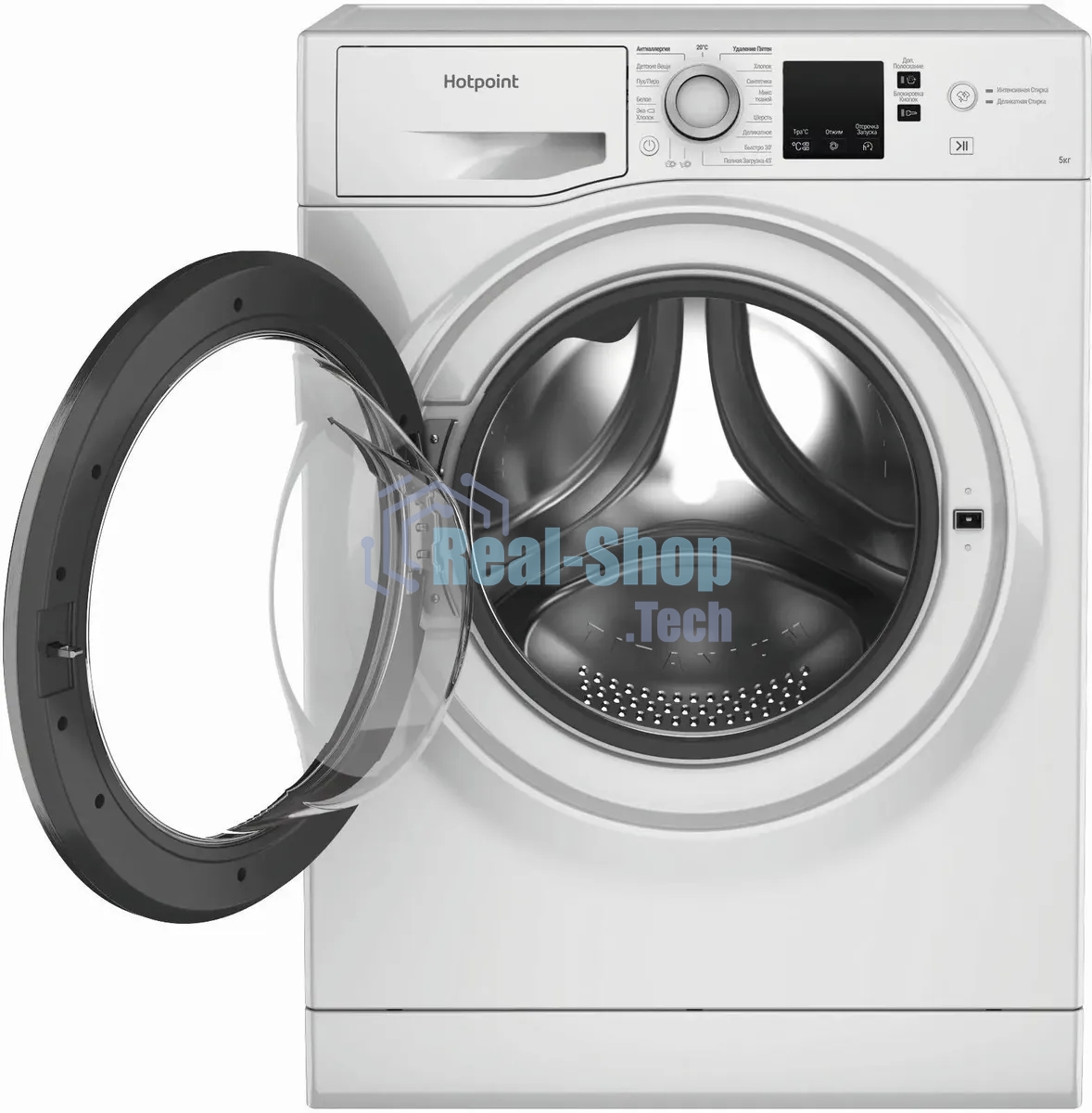Стиральная машина Hotpoint NUS 5015 S RU белый, загр.фронтальная, макс.: 5 кг, 1000 об/мин, класс: А
