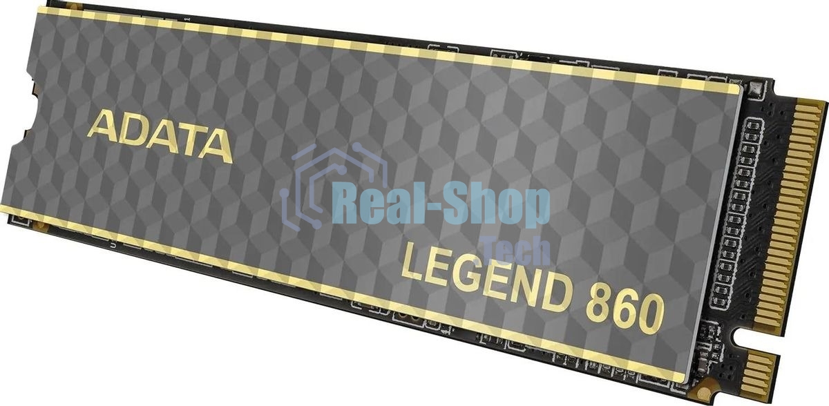 Накопитель SSD ADATA LEGEND 860, 500Gb, PCIe 4.0 x4, M.2 2280, NVMe, R/W 5000/3000, с радиатором