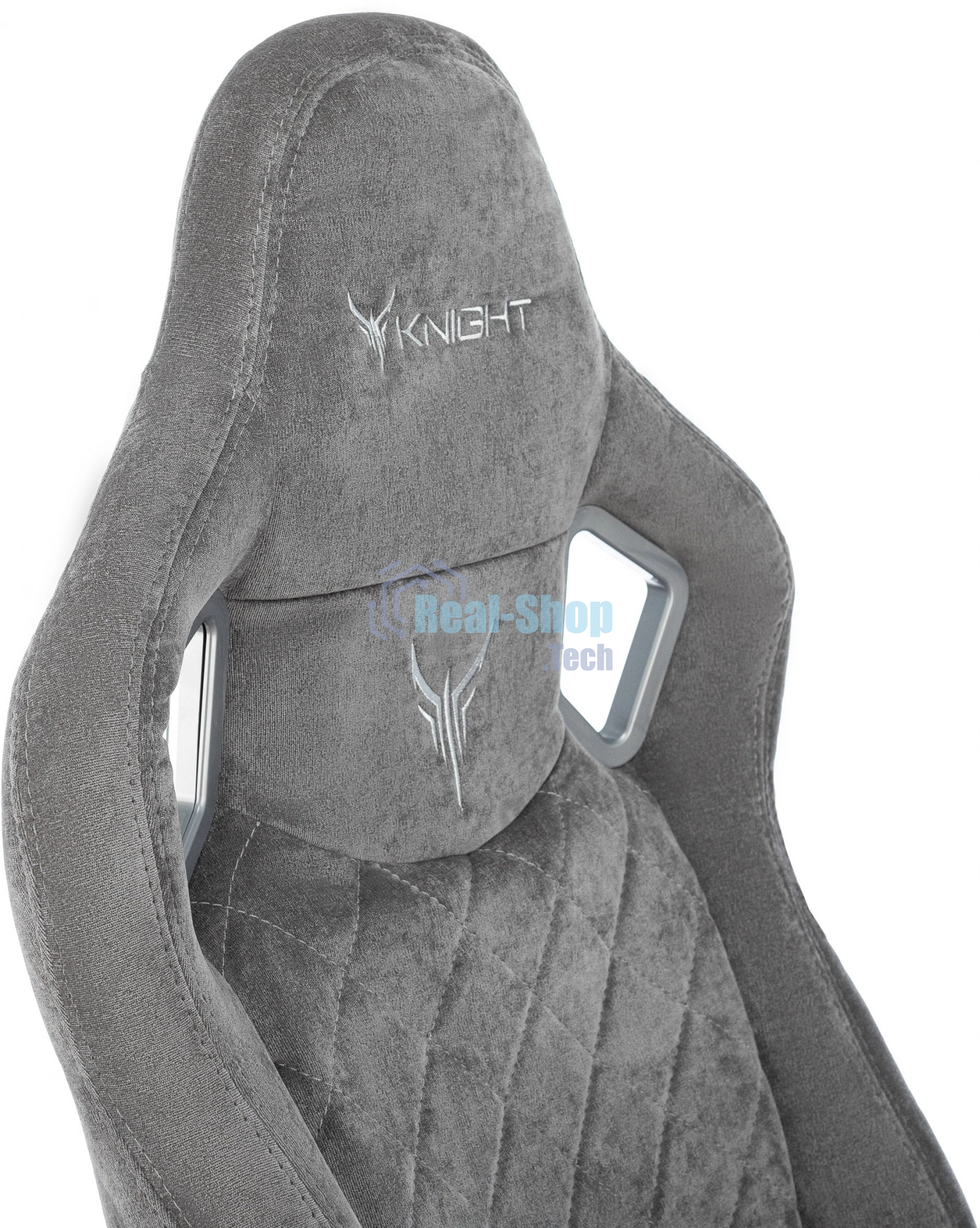 Кресло игровое Knight Outrider серый Light-19 крестов. металл