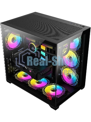 Компьютерный корпус Bloody CC-122 черный без БП ATX 10x120мм 1xUSB2.0 1xUSB3.0 audio