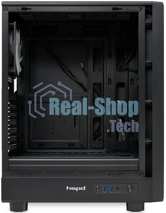 Компьютерный корпус HSPD M510, Mesh Mid Tower, черный, TG, 0.5 SPCC, 4x120мм ARGB ATX, mATX, mITX 180/280/160мм 1x2.5