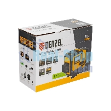 Лазерный уровень мультипризменный Denzel DLV-360-3C, 30 м, зеленый луч, Li-Ion 2,4 Aч, кейс